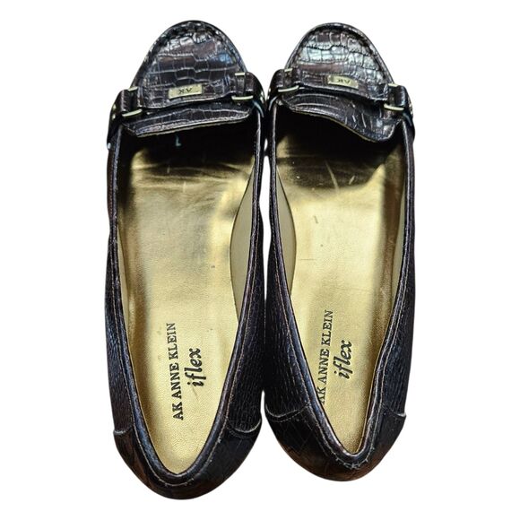 Anne Klein Bronze Textured Loafers Womens size 10 - Picture 5 of 7